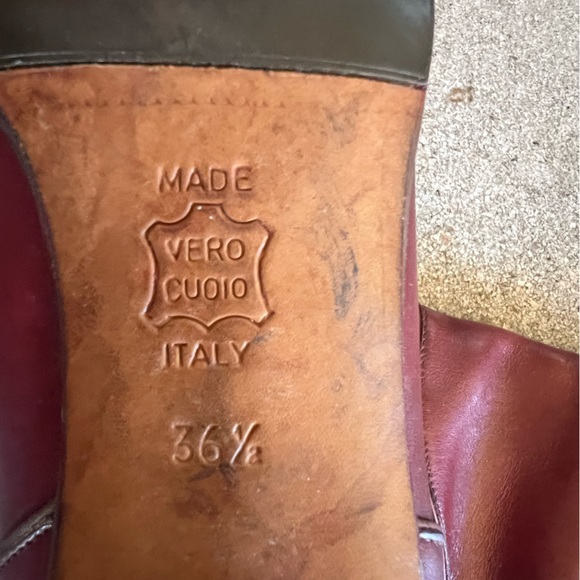 ❣️SOLD❣️Vintage Circa 1970’s Strafford Italian leather boot w fan detail size 6 - Picture 8 of 11